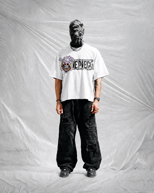 One Piece Gear 5 Oversized White Tee