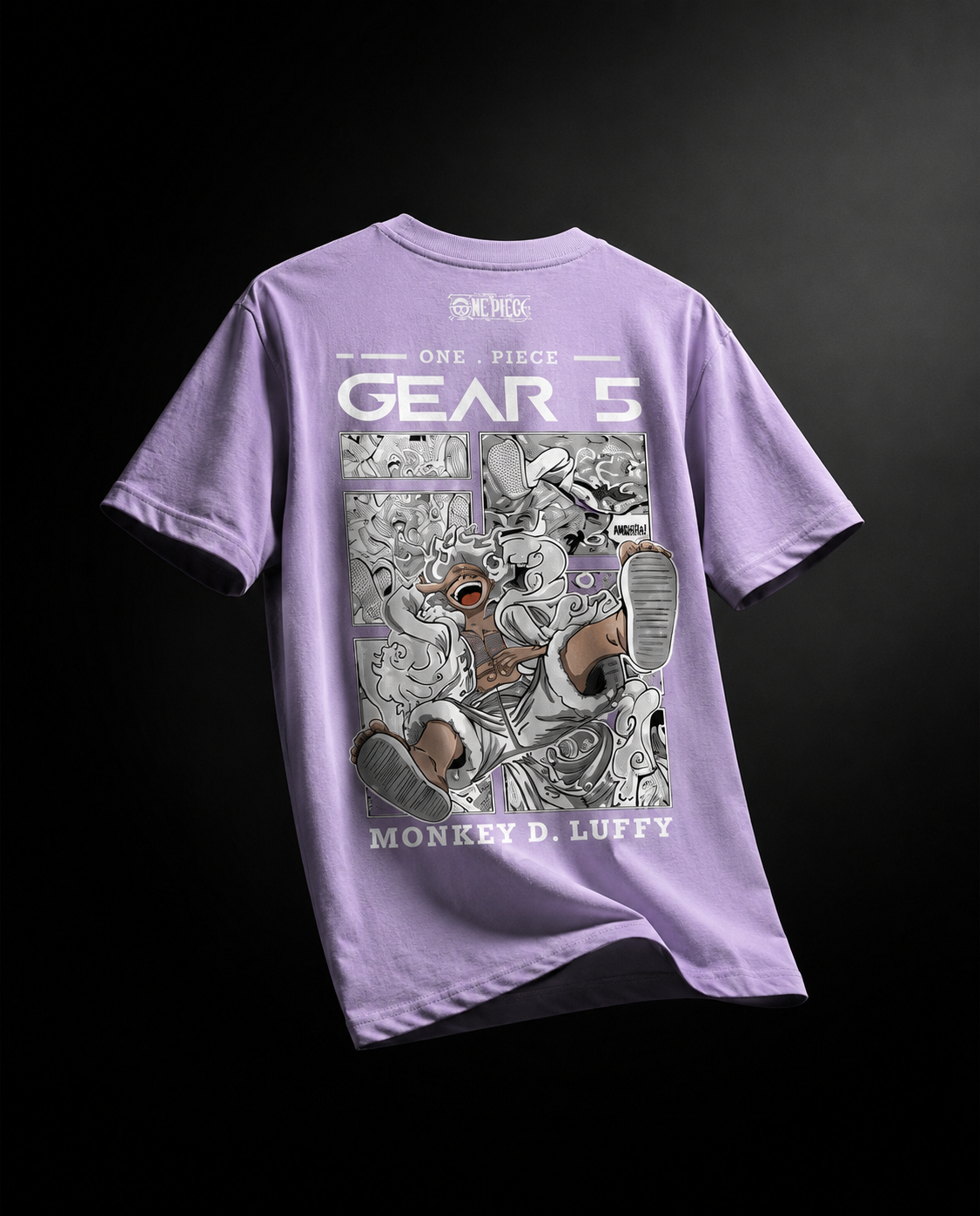 REDVIBE One Piece Gear 5 Oversized T-Shirt Graphic Black