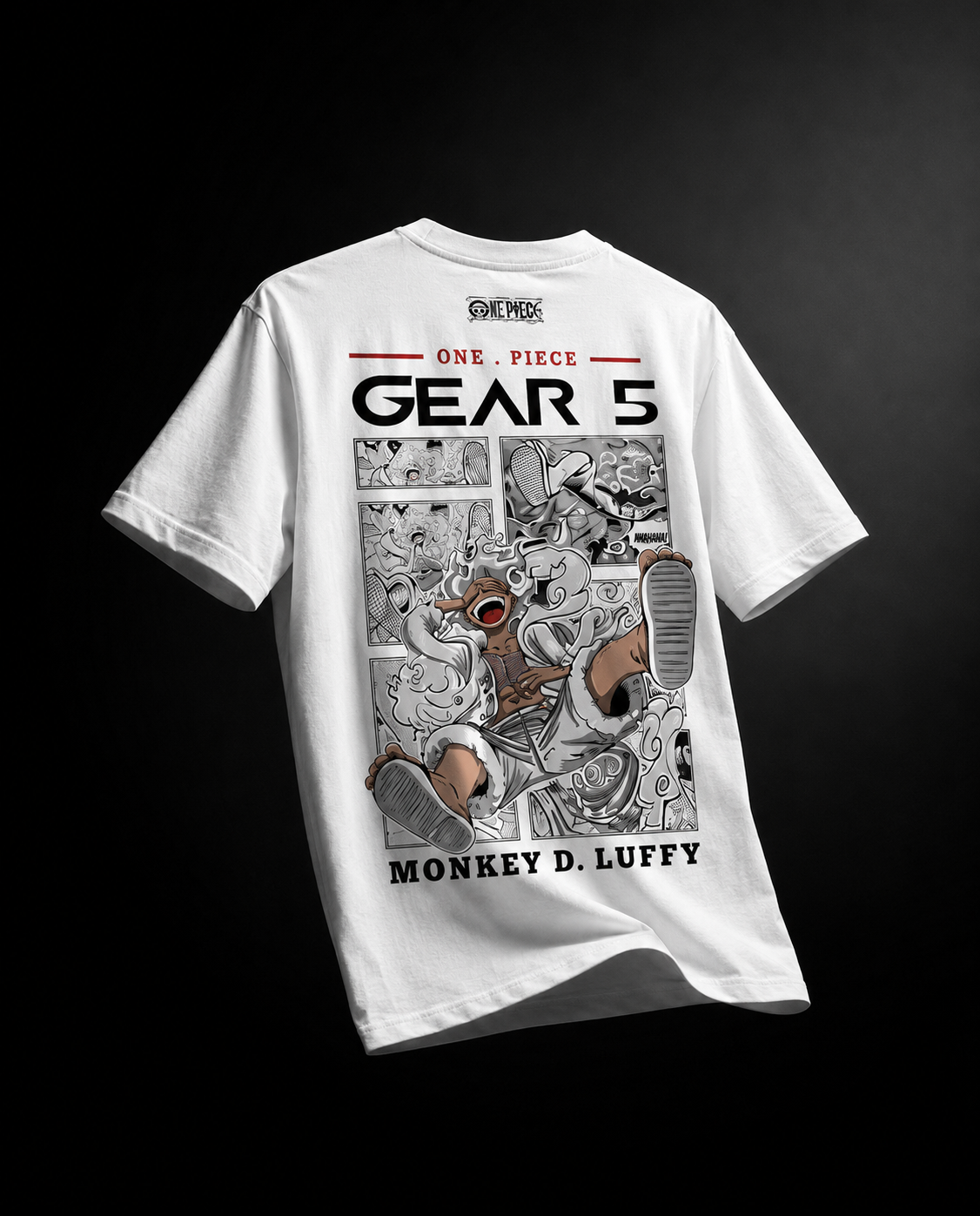 One Piece Gear 5 Oversized White Tee